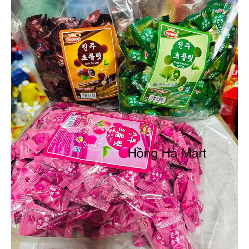 Kẹo Socola/ Chocolate Nhân Vị Dưa Hấu Phú Cường Gói 350g-1kg