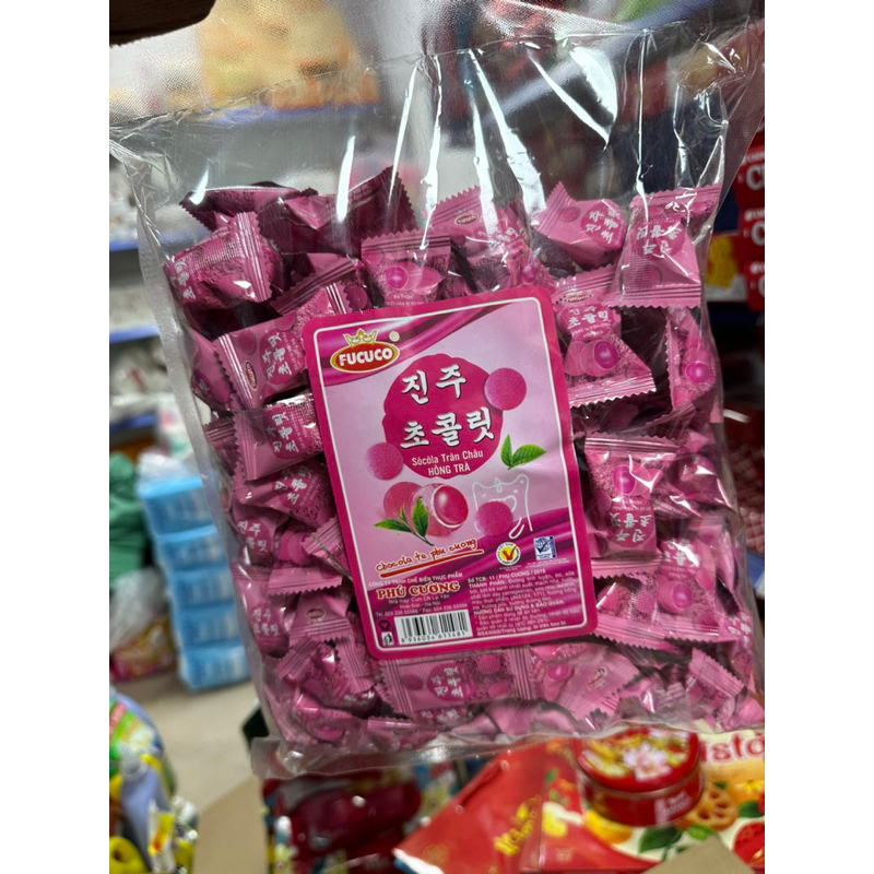 Kẹo Socola/ Chocolate Nhân Vị Dưa Hấu Phú Cường Gói 350g-1kg
