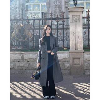 Áo măng tô dạ kẻ xương cá Eclipse Clothing