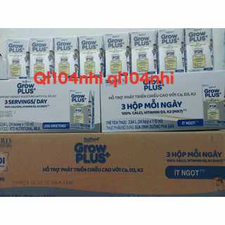 Mẫu mới-thùng sữa bột pha sẵn nutifood growplus+ ít đường 110ml