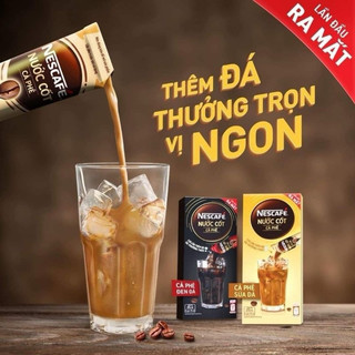 [1 QUE ĐEN + 1 QUE NÂU] Mẫu dùng thử 2 que Nước cốt cà phê Đen Đá & Sữa Đá NESCAFE