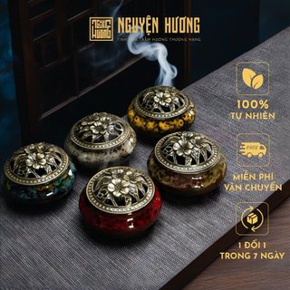 Lư xông trầm Nguyện Hương, Lư đốt trầm hương men rạn tinh sảo, chế tác từ gốm men sứ cao cấp
