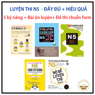 Sách - Luyện thi Năng lực Nhật ngữ N5 Trọn bộ cuốn sách luyện thi JLPT N5 hiệu quả