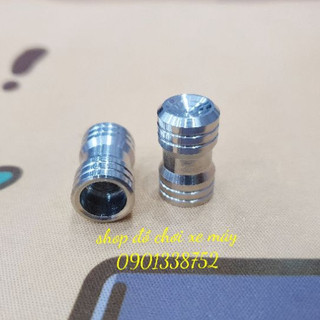 nắp van bơm hơi bánh xe mẫu thái inox không gỉ gắn các dòng xe