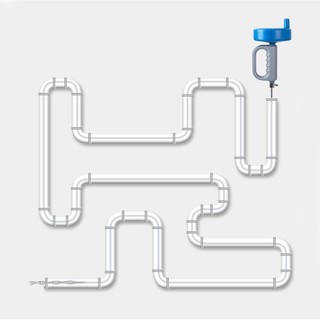 Dụng cụ thông cống 10m phi 6mm vỏ xanh