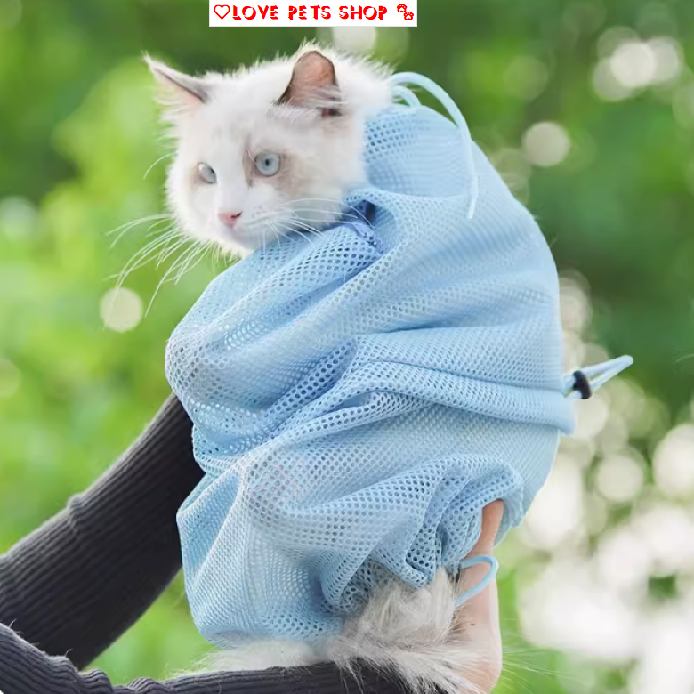 Túi lưới tắm cho Mèo đa năng - Love Pets Shop