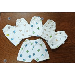 Combo 10 quần đùi thun tăm lạnh hoạ tiết cho bé trai, bé gái từ 3-15kg