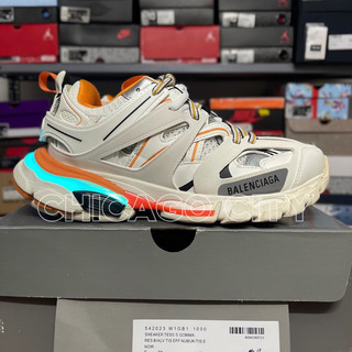 Giày sneaker balen track led màu trắng cam