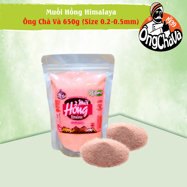 Muối Hồng Himalaya Ông Chà Và 650g (Size 0.2mm - 0.5mm) - Himalaya Pink Salt 650g
