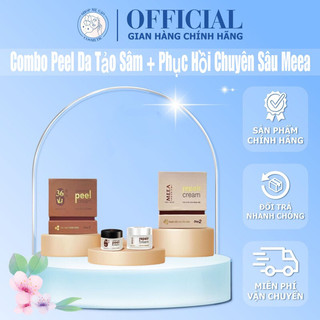 Combo peel da tảo sâm 36 vị và kem face phục hồi da meea organic