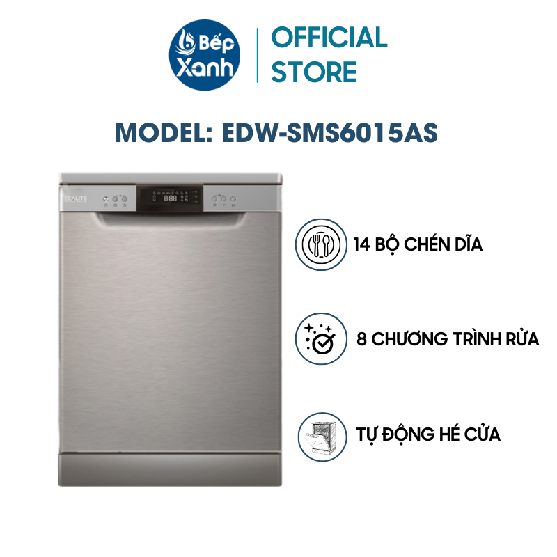 [FREESHIP HCM] Máy Rửa Chén Độc Lập Ecalite EDW-SMS6015AS - Màu Bạc