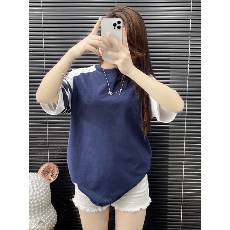 Áo phông nam nữ THÔM phối 4 vạch các tính, áo thun nma nữ THÔM cao cấp