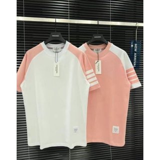 Áo phông nam nữ THOM phối 2 màu siêu đẹp dáng rộng unisex, áo thun THÔM hottrend