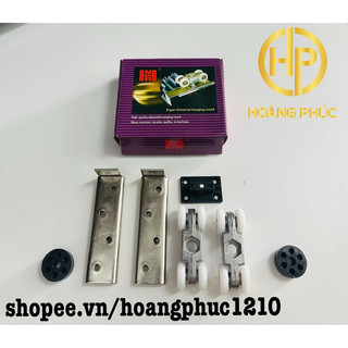 Bộ bánh xe treo cửa lùa tím 4 bánh HAMERED