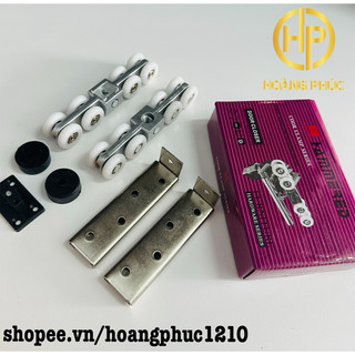 Bộ bánh xe cửa lùa treo 8 bánh tím HAMERED