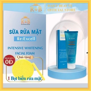  Sữa Rửa Mặt Trắng Da Daily Beauty Re: Excell Intensive Whitening Facial Foam trắng da & dưỡng ẩm dịu nhẹ - chính hãng 
