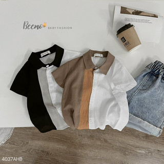 Áo sơ mi đũi cổ đức cá tinhs bé trai