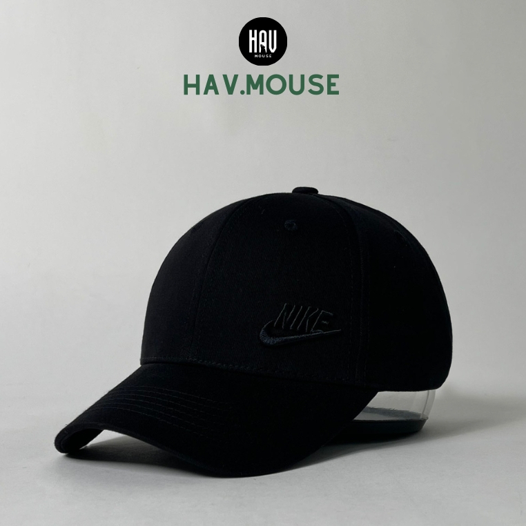 Mũ lưỡi trai nón kết đen thêu logo nhỏ Ni.ke Free Size - Full hộp dành cho nam và nữ