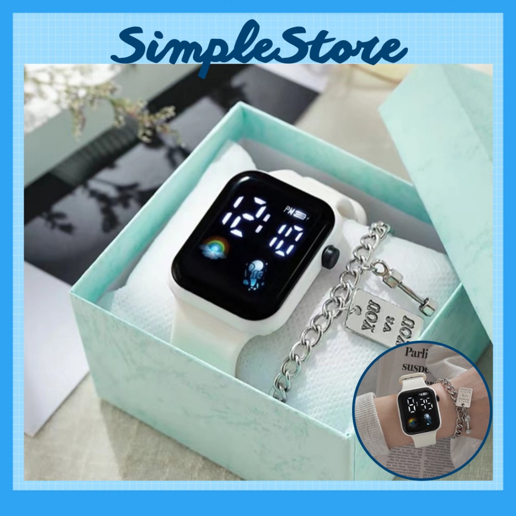 Đồng hồ nam nữ Unisex Led kiểu dáng phi hành gia dây cao su êm tay thời trang cá tính BLACK29