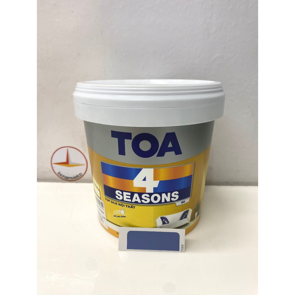 Sơn phào chỉ cho trần nhà Toa 4 Season top silk màu xanh 7263_1L