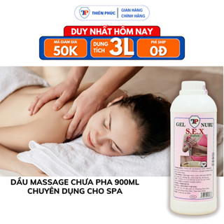 Dầu massage body Thiên Phúc chuyên dụng spa mát xa giúp cơ thể thư giãn siêu trơn, giảm đau 900ml