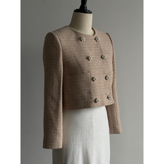 PHOEBE - Áo khoác tweed lấp lánh cúc hoa thiết kế theo số đo