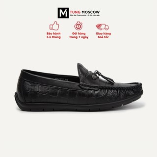 Giày lười nam da nhăn cá sấu Tùng Moscow đai chống giãn phong cách thời thượng sành điệu - SP006249