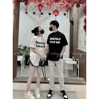 Áo Thun In Chữ Essen From Rộng Unisex Trẻ Trung Mặc Đôi Mặc Đơn Cực Xinh