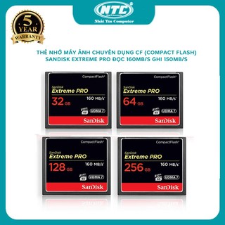 Thẻ nhớ compactflash sandisk extreme pro 1067x 32gb / 64gb / 128gb / 256gb tốc độ đọc 160mb/s ghi 150mb/s