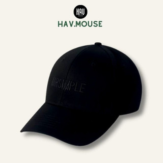 Nón lưỡi trai Mr.simple đen logo thêu tinh tế Free size dành cho cả nam và nữ