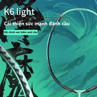 Vợt cầu lông VS K6 Light chính hãng carbon bền nhẹ 5U căng sẵn công thủ toàn diện cho mọi người chơi