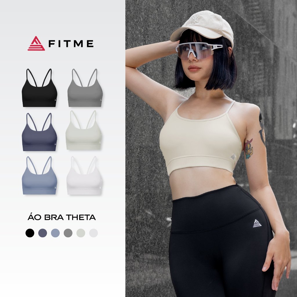 Áo bra tập gym yoga nữ Fitme Theta có mút chống sốc. nâng ngực chất thun thể thao cao cấp co giãn thoải mái BRTT | BigBuy360 - bigbuy360.vn