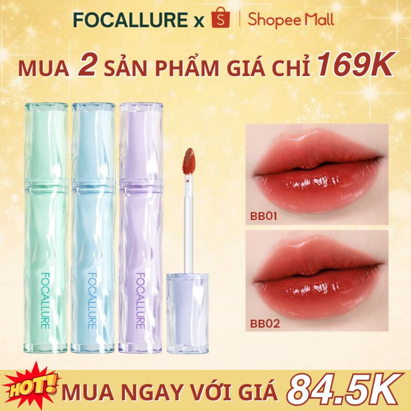 FOCALLURE Son Tint Siêu Căng Bóng Mọng Nước Lâu Trôi