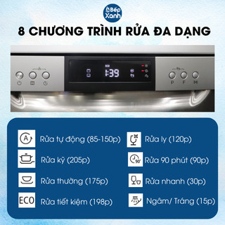 [DUY NHẤT 15.03 - VOUCHER 500.000Đ] Máy Rửa Chén Độc Lập Ecalite EDW-SMS6015AS - Màu Bạc