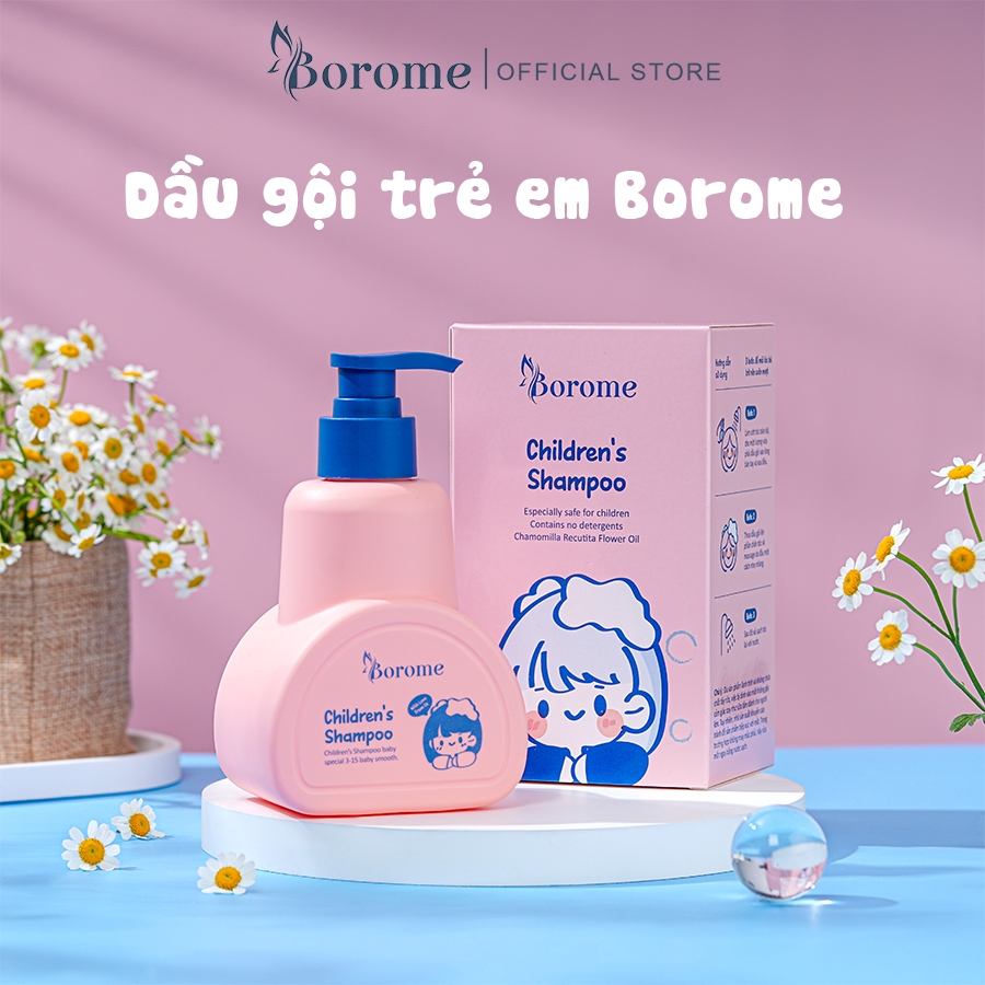 Dầu gội trẻ em Borome chiết xuất hoa cúc La Mã