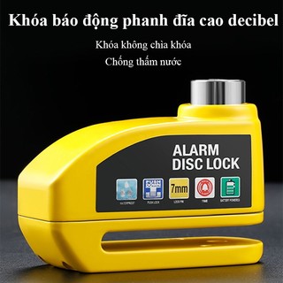 Khóa báo động xe máy MYT Ổ khoá phanh đĩa xe máy báo động có còi hú chống trộm chống cạy chống thấm nước và rỉ sét