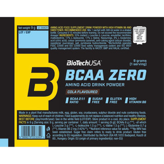[ Xả Hàng ] Sample BCAA Zero (1 servings) - Hỗ Trợ Phục Hồi và Phát Triển Cơ Bắp