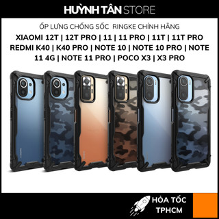 Ốp lưng xiaomi mi 12t pro 11 11t pro k40 poco x3 pro note 10 11 pro 4g RINGKE chính hãng trong suốt chống sốc FUSION X