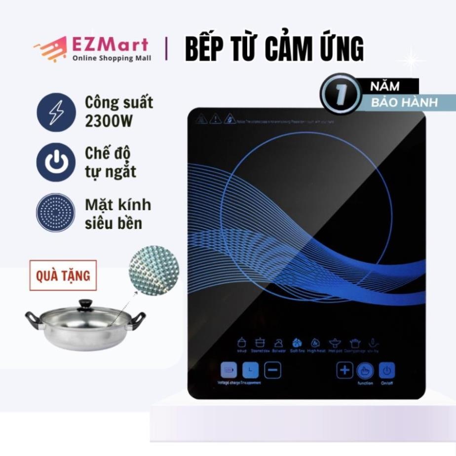 1 x Bếp Từ Đơn Cảm Ứng Công Suất 2200W TẶNG KÈM NỒI Có Chức Năng Hẹn Giờ , nồi lẩu cô đơn