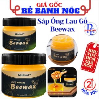 Sáp Ong Lau Sàn Đánh Bóng Đồ Gỗ, Sàn Gỗ Beeswax 80gr - Sáp Ong Đánh Bóng Làm Mới, Phục Hồi Màu Gỗ, Vết Xước Bàn Ghế, Tủ