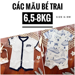 Size 6-9m Body đùi cotton xuất dư cho bé, body đùi carter, body đùi geo, romper đùi