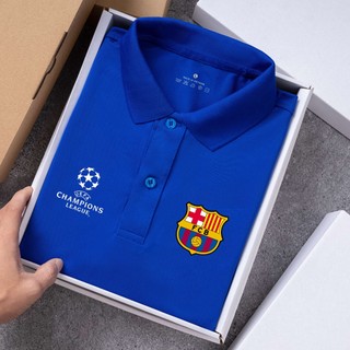 Áo thun polo clb barca tay ngắn - áo thể thao bóng đá lịch lãm, trẻ trung || antono sport
