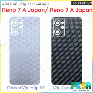 Miếng dán mặt lưng kèm cam skin carbon Oppo Reno 7 5G CHINA / Reno 7 A Japan / Reno 9 A Japan ( Reno 7A / 9A Japan )
