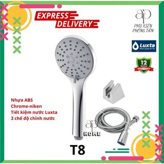 Bộ tay sen tắm luxta t8 - tay sen 3 chế độ - bảo hành 1 năm - phụ kiện phòng tắm ap home