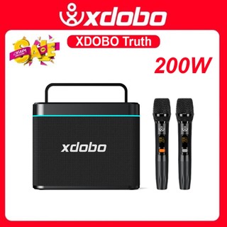 Loa karaoke bluetooth xdobo truth 200w kèm 2 micro không dây hỗ trợ livestream trực tiếp, trợ giảng - hàng chính hãng