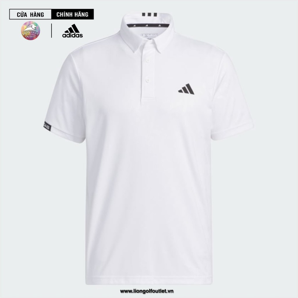 Áo golf nam cộc tay Adidas ESS SS DEBO PO WHITE HT6846