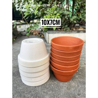 Chậu đất nung g kt 10x7cm - trồng sen đá - xương rồng - lỗi 1 đổi 1