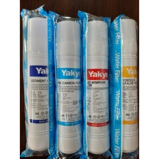 Combo 4 lõi lọc Nano Yakyo (lõi lọc thô, Carbon đầu, Nano, Hidrogen Alkaline)