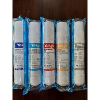 Combo 5 lõi lọc Nano Yakyo (lõi lọc thô, carbon đầu, Nano, Hidrogen Alkaline, Silver Carbon)