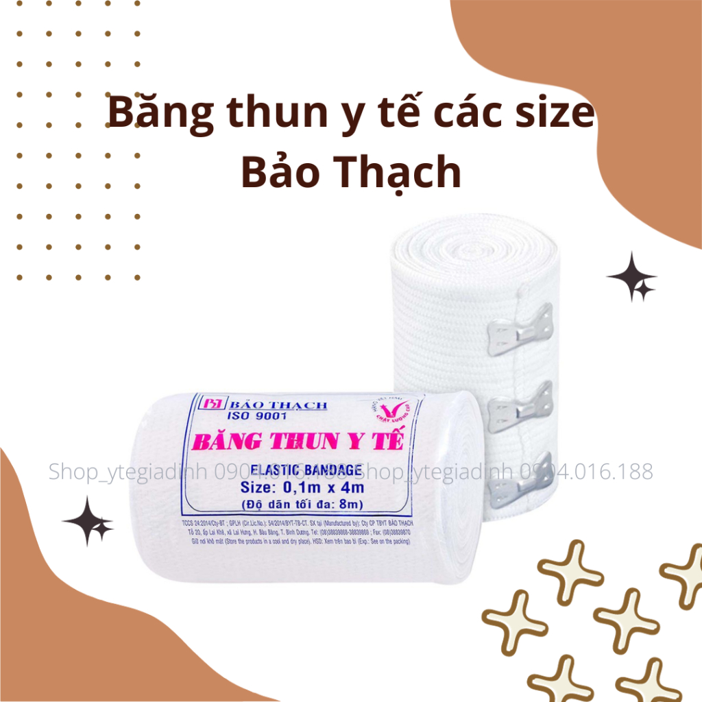 Băng thun y tế các size Bảo Thạch